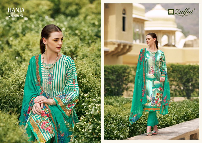 Hania By Zulfat Designer Printed Cotton Dress Material Wholesale Price In Surat
